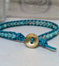 Turquoise sea sediment jasper and leather bracelet  - Image 7
