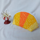 Bright and sunny patchwork pouch