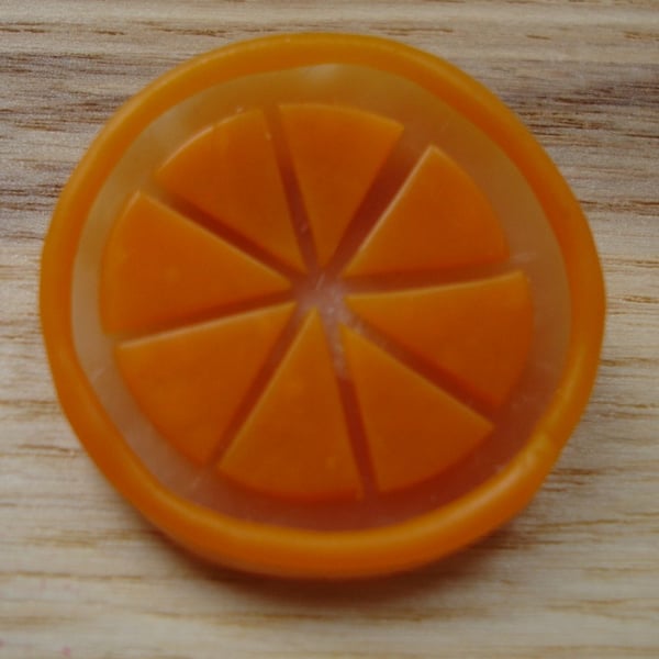 Orange Slice FIMO Badge