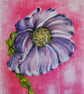 Pink Bloom blank greeting card 6 x 4" - Image 3