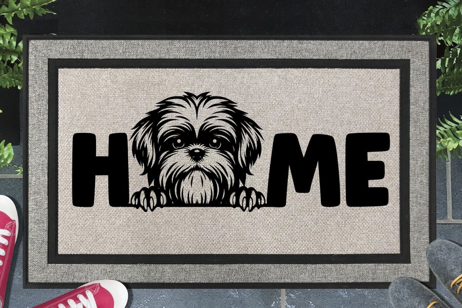 Shih Tzu Home Door Mat No.2 - All Weather Doormat - 45x70cm 