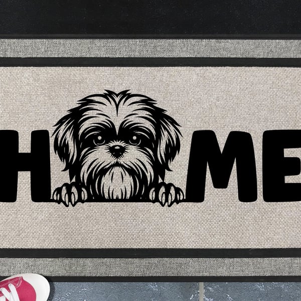 Shih Tzu Home Door Mat No.2 - All Weather Doormat - 45x70cm 