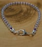 Clear Crystal and Purple seed bead bracelet - Image 3