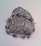 Bracelet and Earring Set Made with White Ceramic Beads with Blue Pattern - Image 5