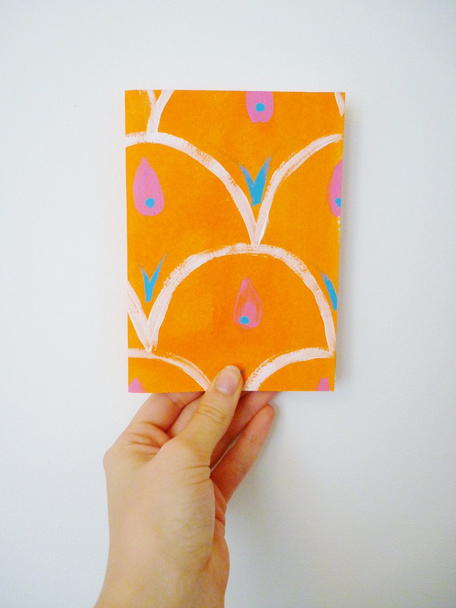 Hand Painted Patterned A5 Notebook