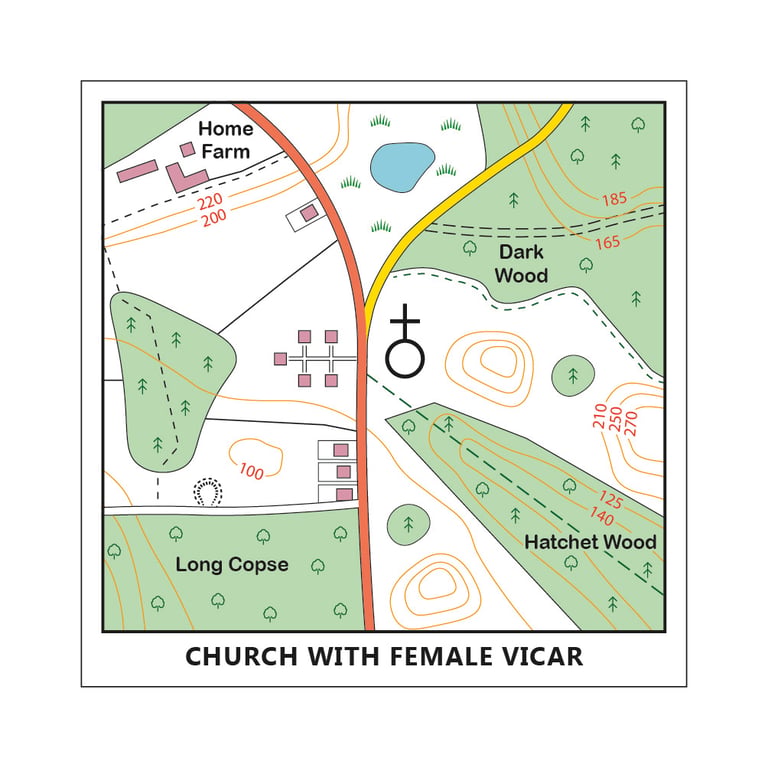 Female Vicar Postcard