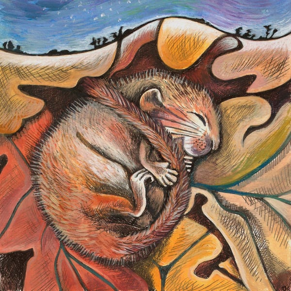 Dormouse Christmas Card