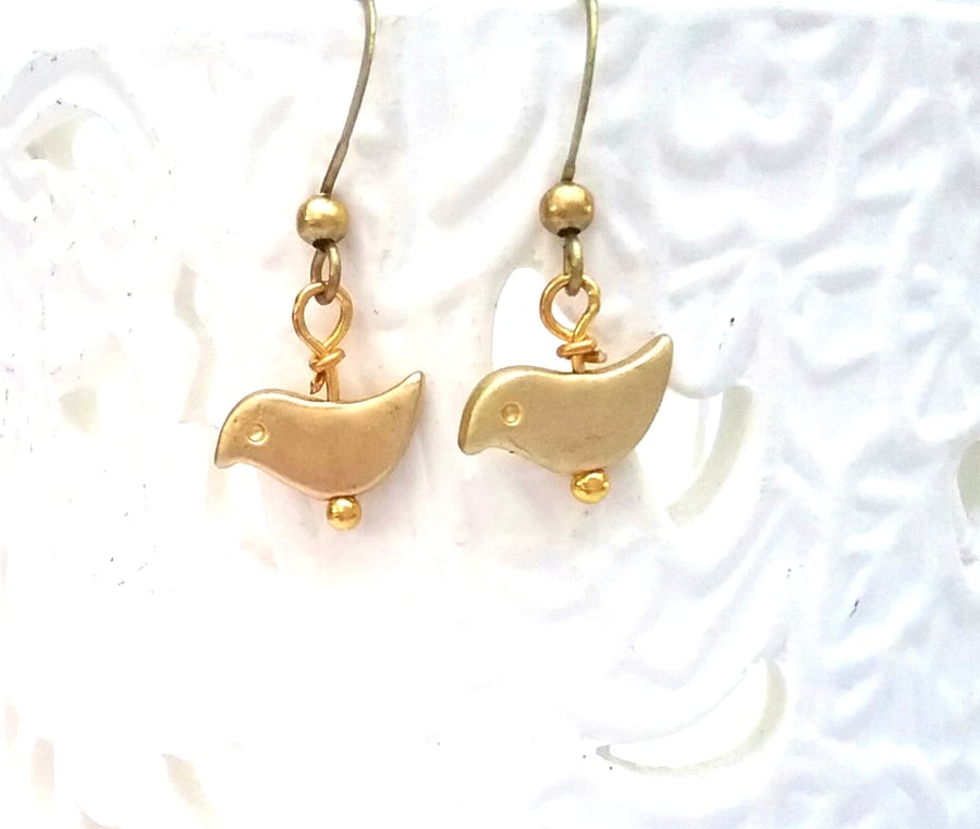 Tiny Bird Earrings