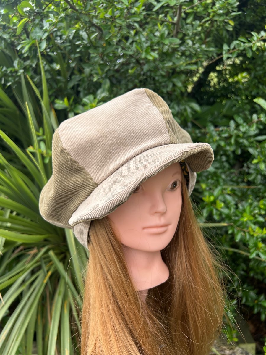 Corduroy Baker boy cap - upcycled