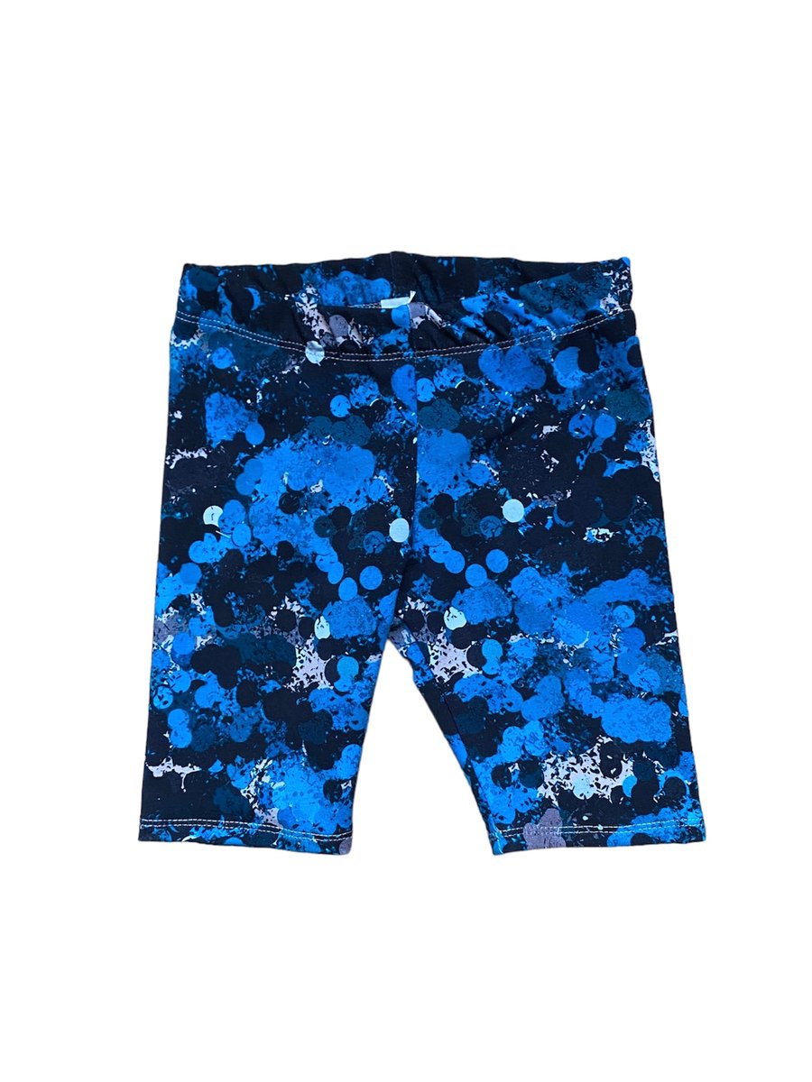 Blue and black Camo kids Cycle Shorts - 2yrs to 8yrs