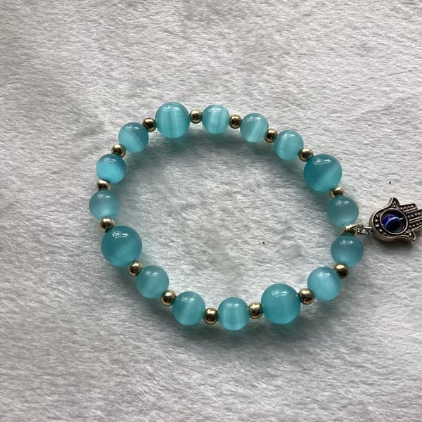 Stretch bracelet , cats eye 