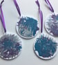  Christmas decoration. 4 Hand painted baubles. CC609.  - Image 4