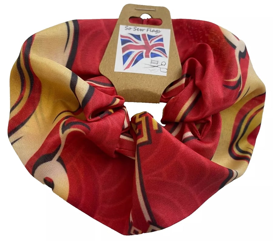 Chinese New Year Of The Snake Flag Hair Scrunchie Scrunchies Accessory Band