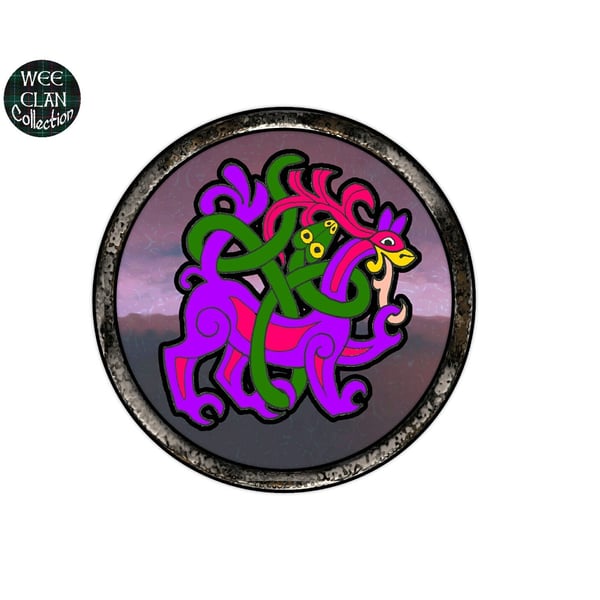 Celtic Inspired Dragon snake purple Vinyl Sticker For Phone, Laptop, Tablet