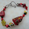 mr gnomes house lampwork bracelet