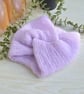 Knitted Headband Earwarmer Soft Alpaca Silk Pale Orchid Ready Made