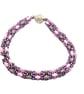Ladies handmade pink and purple beaded bracelet