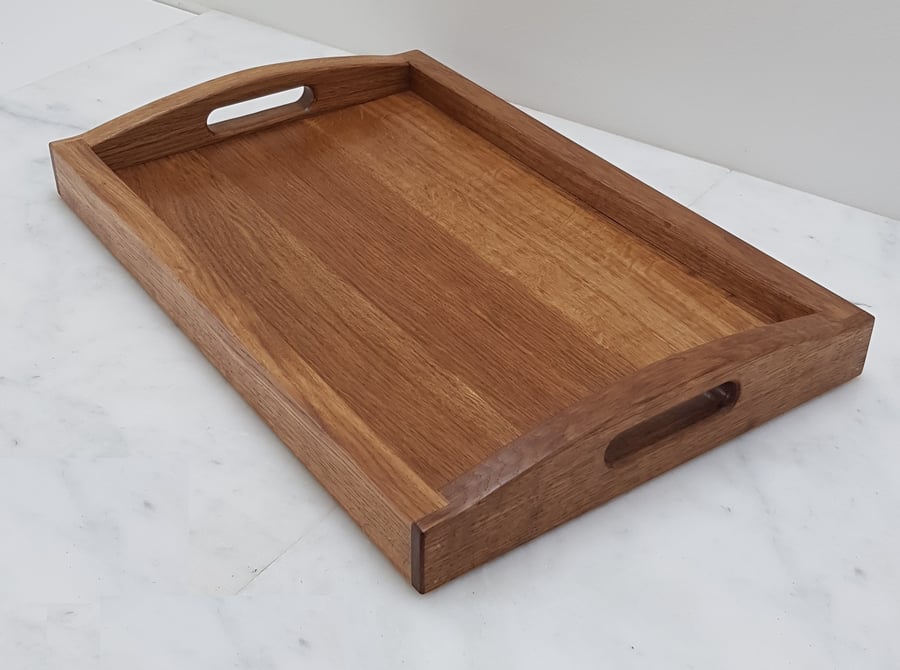  Solid Heavy Duty Hardwood Sweet Chestnut Serving Tray