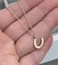 Handmade 9ct yellow, rose or white gold horse shoe pendant and chain - Image 7
