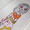 embroidered zombie - pink
