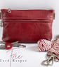 Leather Crossbody Bag - Deep Red Handbag - Eco Fashion Cross Body Bag