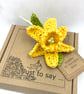 Crochet Daffodil Brooch