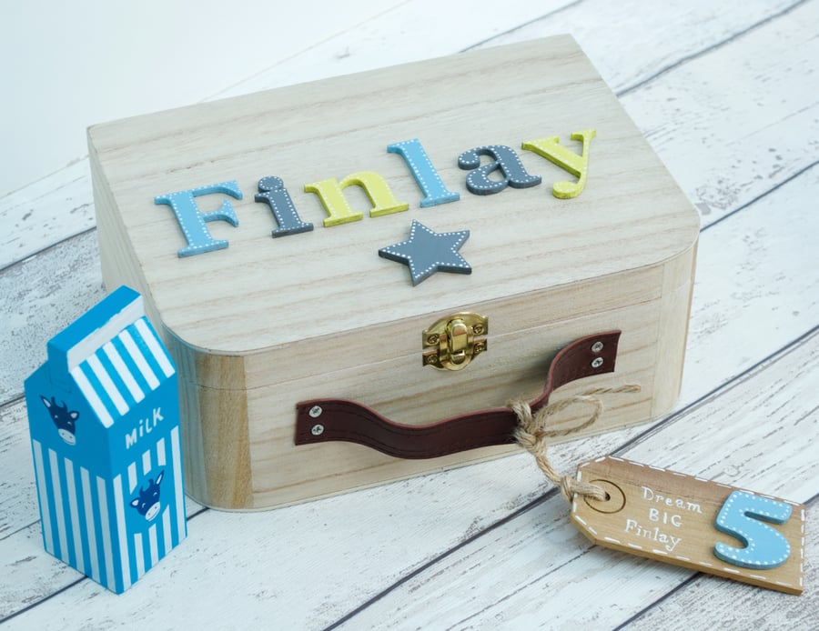 Personalised Baby Memory Box Keepsake Box Gift for a New Baby Christening Gift