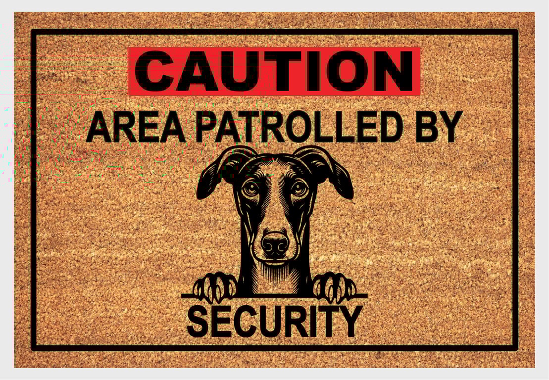 Greyhound Security Door Mat No.2 - Greyhound Welcome Mat - 3 Sizes