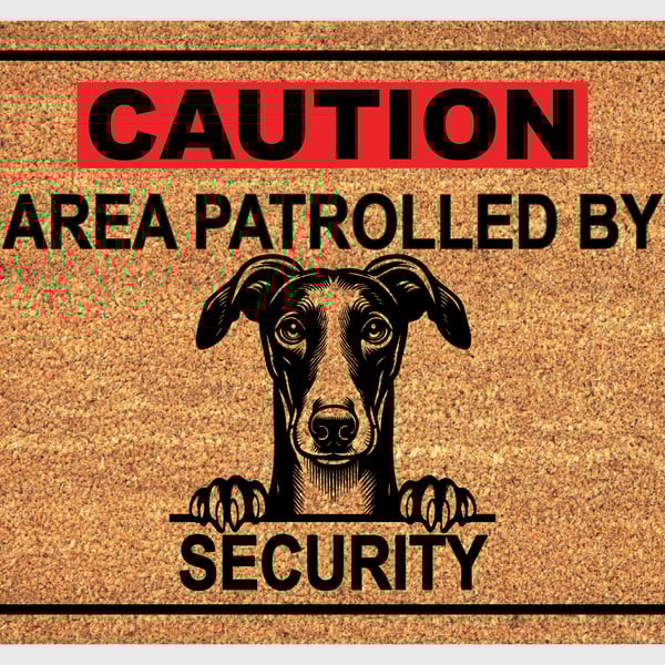 Greyhound Security Door Mat No.2 - Greyhound Welcome Mat - 3 Sizes