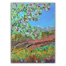 Landscape painting - Scottish Highlands - Scottish mountains - letterbox gift
