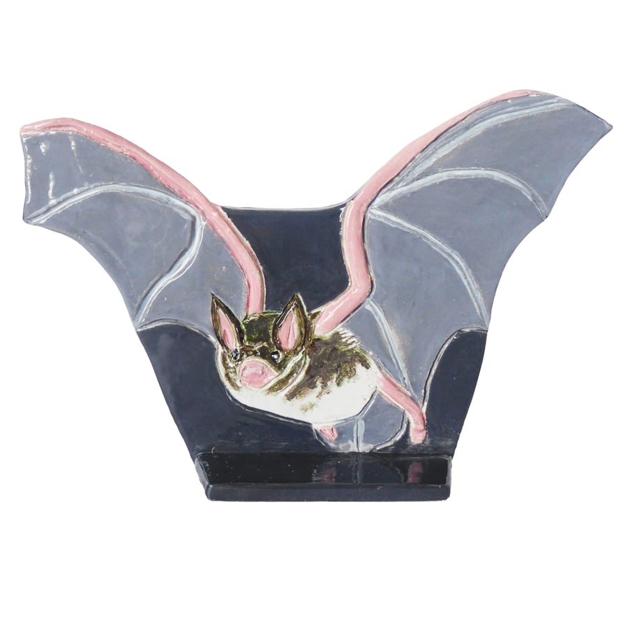 Bat Ceramic Ornament - Handmade