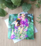 Bumble bee and flower photo printed card