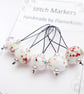 Lampwork Stitch Markers - Bench Sweepings