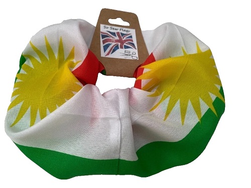 Kurdistan Kurdish Kurd Flag Hair Scrunchie Scrunchies Accessory Band Elastic