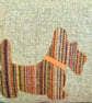 Tweed Appliqué Dog Scatter Cushion with Pad, Sage 46x30cm - Image 3
