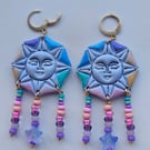 Celestial talisman sun goddess earrings 