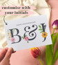 Personalised Happy Valentines Day Card, Custom Initial Card for Partner - Image 1