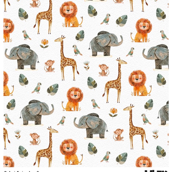 Safari Animals Seamless Pattern (v.2)