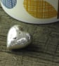 Solid silver heart love token - Image 1
