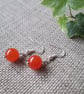 Quartzite Earrings, Orange, SALE - Image 1