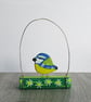 Blue tit ornament, hanging bird decoration. - Image 3