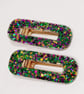 Christmas Green Hairclips Chunky Glitter Clip Barrette Hair Accessories - Image 2