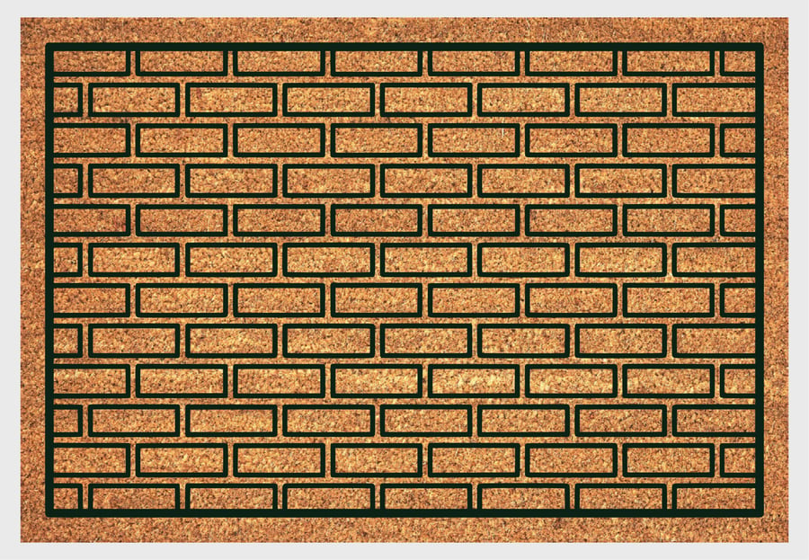 Brick Pattern Door Mat - Brick Pattern Welcome Mat - 3 Sizes