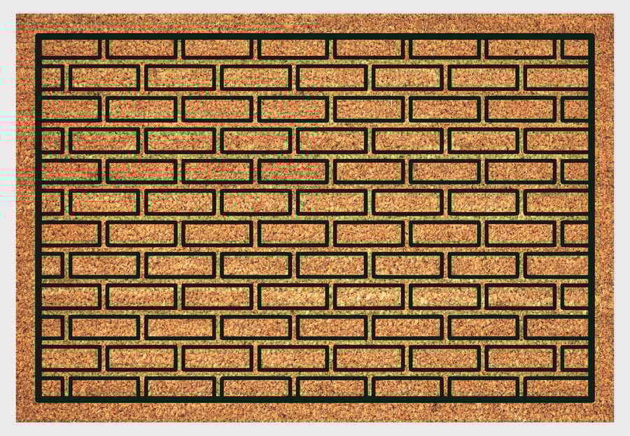 Brick Pattern Door Mat - Brick Pattern Welcome Mat - 3 Sizes