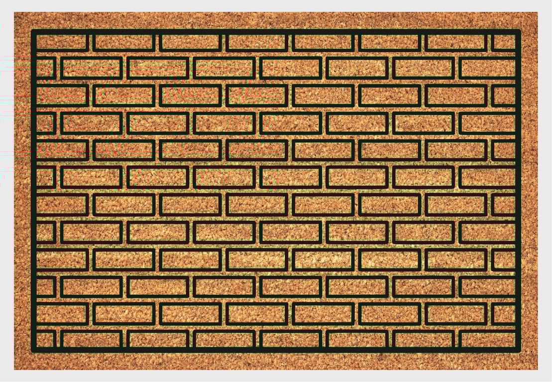 Brick Pattern Door Mat - Brick Pattern Welcome Mat - 3 Sizes