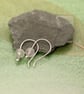 Silver Hook Earrings with Rainbow Moonstone Beads - Image 3