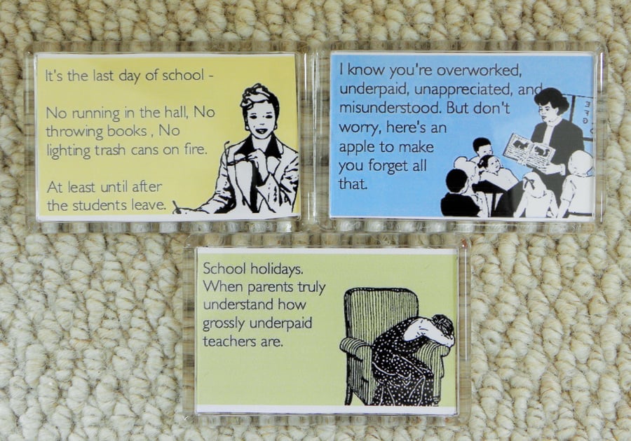 Set of Teacher Thank You Gift Magnets