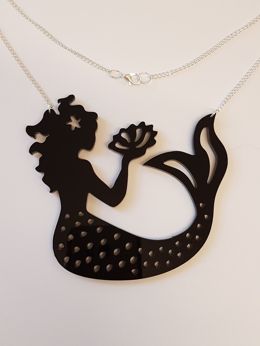 Large Mermaid Statement Necklace - Acrylic