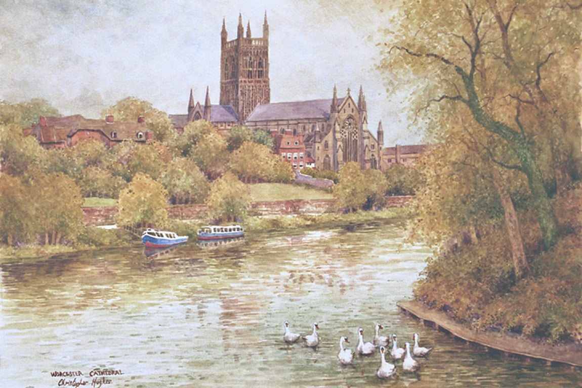 Worcester Cathedral. Signed Special Edition Print 