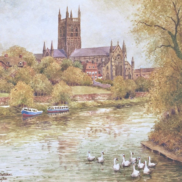Worcester Cathedral. Signed Special Edition Print 